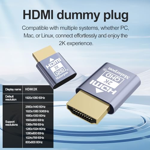 HDMI Dummy Plug para Emulador de Display Headless 1920x1080@60Hz miniatura 2