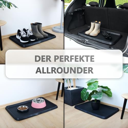 Schuhabtropfschale Schuhmatte 60 x 40 cm aus Kunststoff Schuhwanne Schuhablage mit erhöhtem Rand (1 Stück)