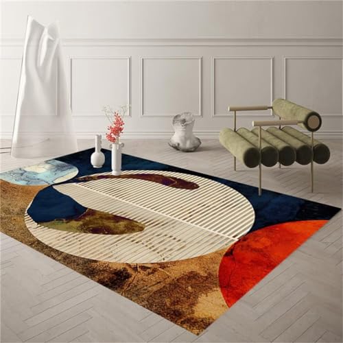 Tapis de salon abstrait bleu marine 200x250cm de haute qualité - 2