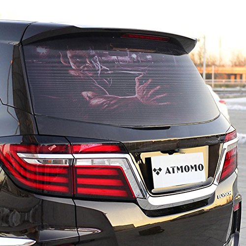 Atmomo Horror Monster 3D Transparent Car Back Rear Window Decal Vinyl Sticker For Happy Halloween #TOP1