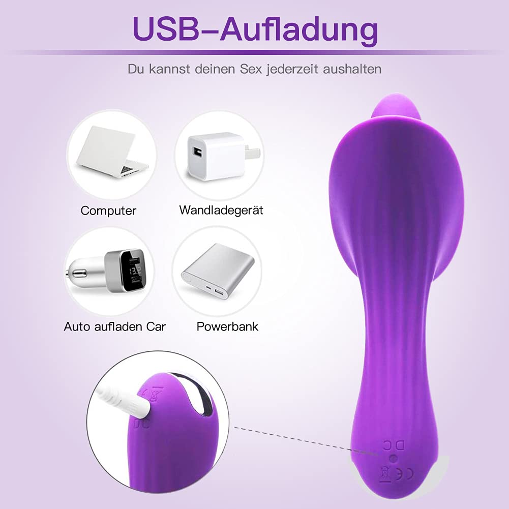 Vibrador para el punto G con vibrador para la lengua, vibrador silencioso y potente, para la lengua femenina, masajear el punto G, juguete sexual y estimular los pezones