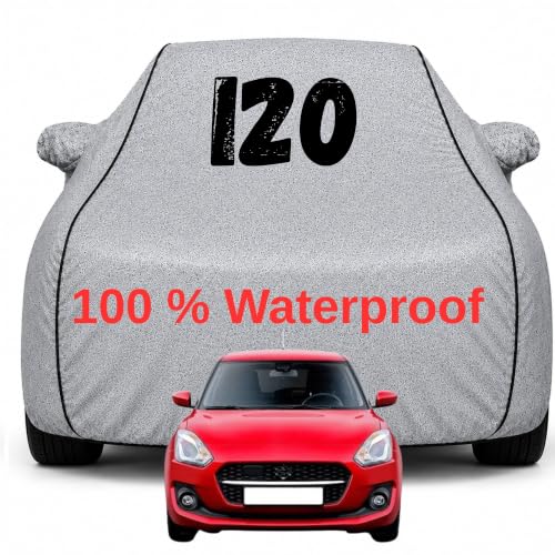 Image of Durable Full Body Waterproof i20 Car Cover | Premium Polyester Silver Cover | Custom Fit Vehicle Protection | UV Resistant, Dustproof, Scratch Resistant, Heat & Wind Protection
