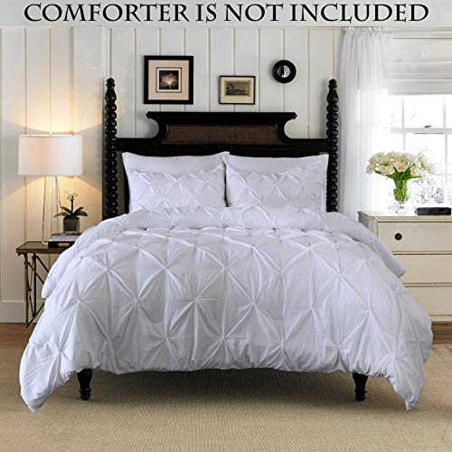 Parure housse de couette plissée luxe hypoallergénique microfibre