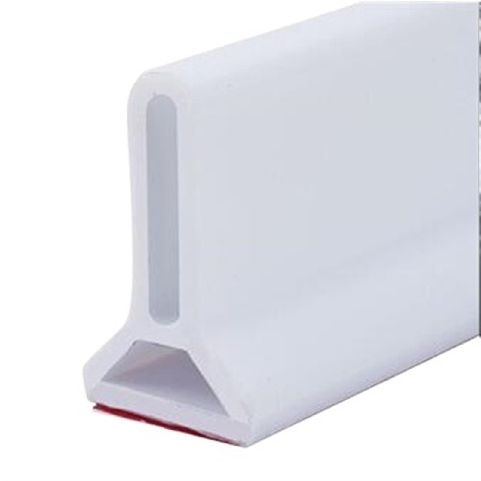 HUDFVIOI Wet Room Floor Barrier 50mm Height Silicone Bathroom Water Stopper Barrier Non-slip Dry And Wet Separation Bendable Strip Sink Splash Guard for Bathroom(White,80cm)