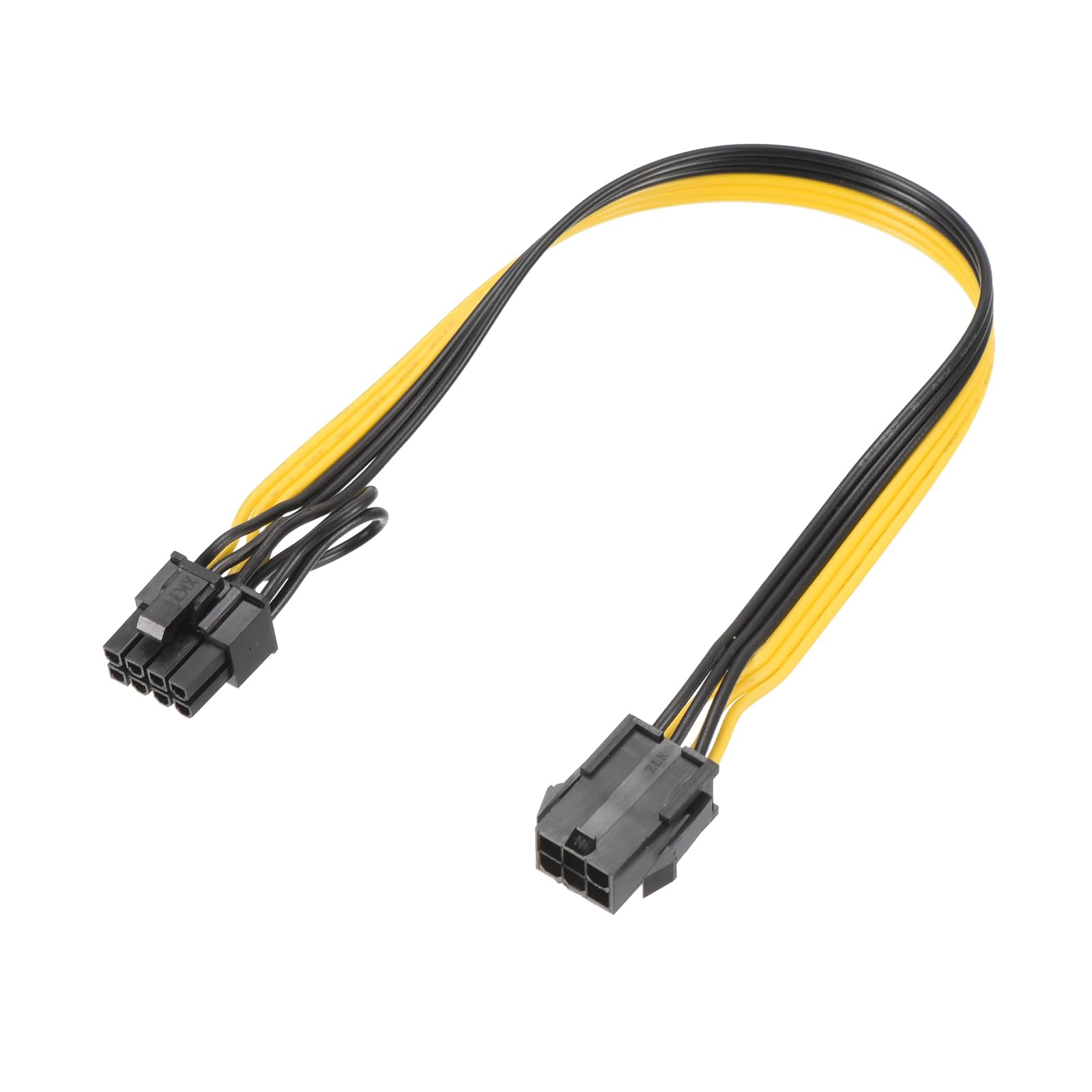 Sourcing Map PCIe Power Adapter Cable - 6 Pin Female to 8 Pin (6+2) Male PCI Express GPU Power Supply - 320mm/12.6" for Graphics Card