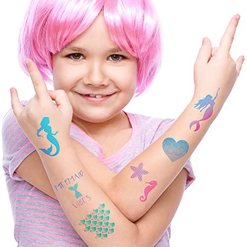 Mermaid Temporary Tattoos | Pack Of 42 Ombre Tattoos | Skin Safe | Made In The Usa #TOP1