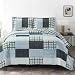 3pc set Zoe- King/Cal king 110 x 96" Size, Over-Sized Quilt, Luxury Microfiber Printed Coverlet Bedspread Sets