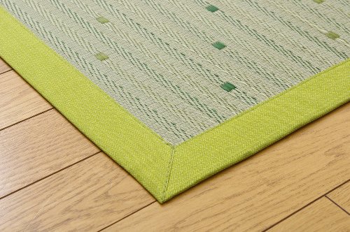 イケヒコ・コーポレーション い草ラグ カーペット DXミルキー グリーン 約200×200cm 裏付き #8124320 [3]