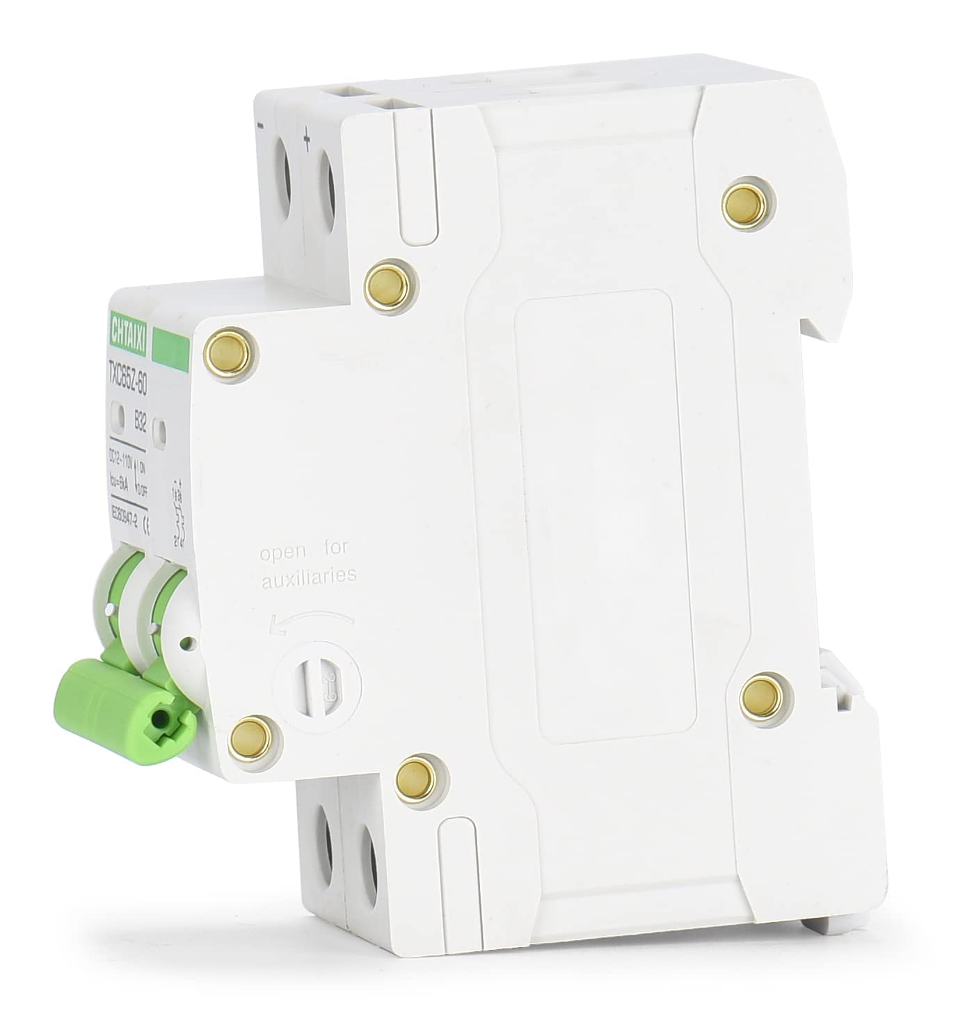 12V-110V DC Miniature Circuit Breaker, 32 Amp 2 Pole Battery Breaker Protector for Solar PV System and RV, Thermal Magnetic Trip, DIN Rail Mount, Chtaixi DC Disconnect Switch B32: Tools & Home Improvement