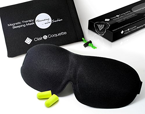 CHRISTMAS SALES! Magnetic Therapy Sleeping Mask with Earplugs and Beauty e-Book. Eyemask Uniquely light-weight and Skin-friendly 3D-contoured design for no-pressure on eyes,and nose.