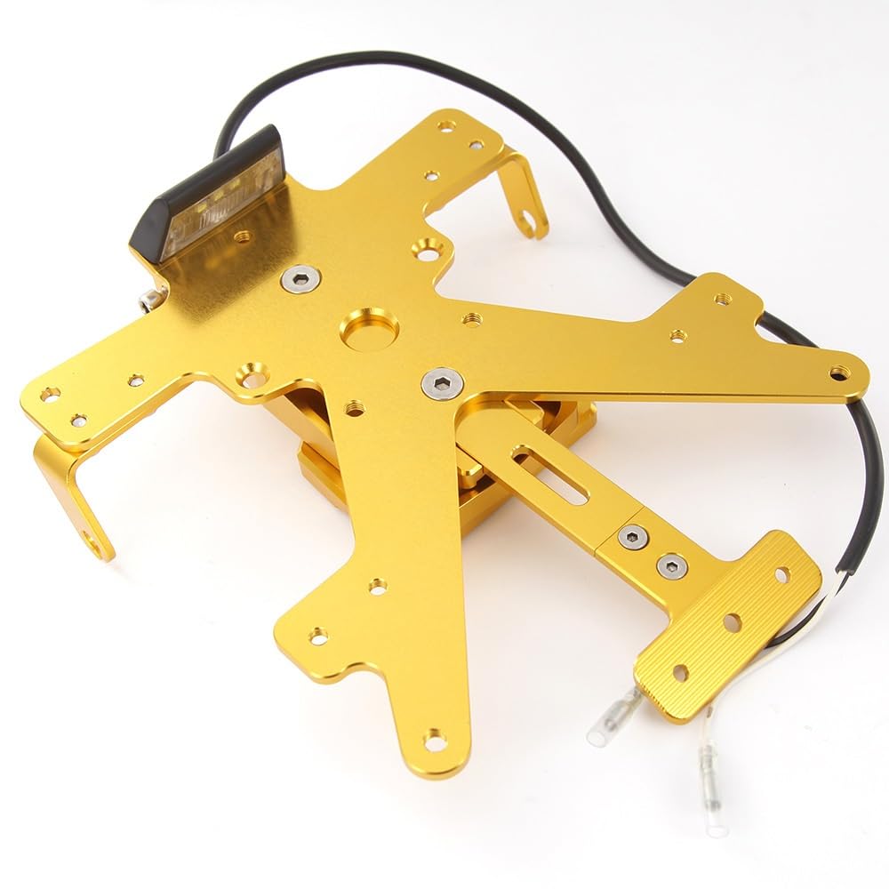 DDGBERFP For Z800 Z 800 Motorcycle License Plate Holder Tail Tidy Mudguard Eliminator(Gold)