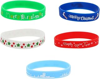 BESPORTBLE 5pcs Christmas Bracelet Jingle Bell Bracelet Silicone Slap Bracelet Inspirational Rubber Bracelets Silicone Wristband Silicone Bracelet Xmas Bracelet Silica Gel Merry Christmas