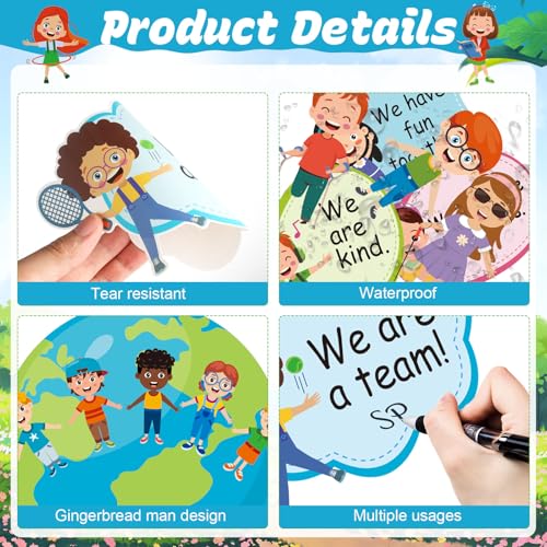 Image of HIQINLUG Diversity Strength Bulletin Board Decorations Set - Diversity Classroom Decor, Multicultural Bulletin Board, Earth Day Classroom Decor, Paper Cutouts, Wall Art