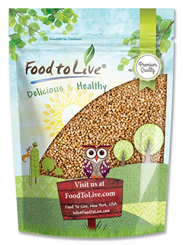Food to Live Buckwheat Kasha, 3 Pounds â€“ Grechka, Toasted Whole Groats, Made from Hulled Seeds, Kosher, Bulk. Rich in Dietary Fiber, Copper, Manganese, and Magnesium, Sirtfood