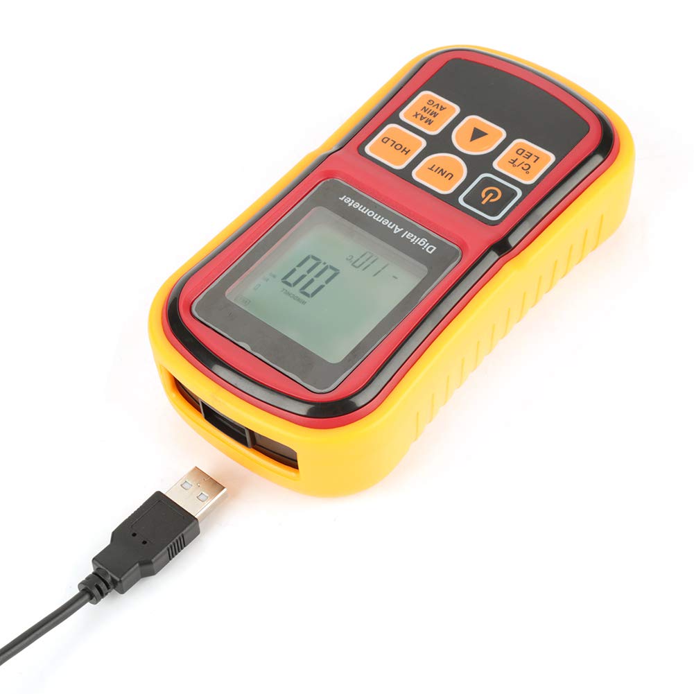 Digital Anemometer Air Speed Tester with Backlight AVG Display Home Office Car Tool for Measuring Air Speed