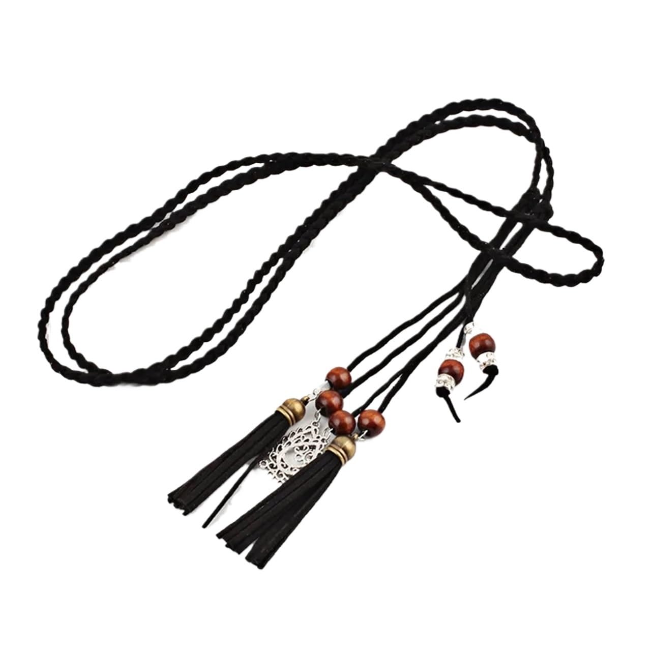 Ceintures à pompons tressées lot de 2 pour ceinturer une robe ample
