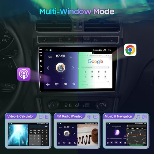 Image of Car Stereo for Jeep Compass 2014 2015 2016,10'' 1280x720P Touchscreen Radio Replacement with Wireless CarPlay and Android Auto Stereo Receivers Car Radio with Bluetooth /GPS /Android 13 /Backup Cam /2+32G