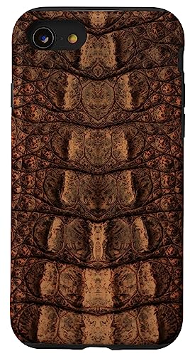 Brown Crocodile Alligator Case for iPhone SE (2020) / 7 / 8