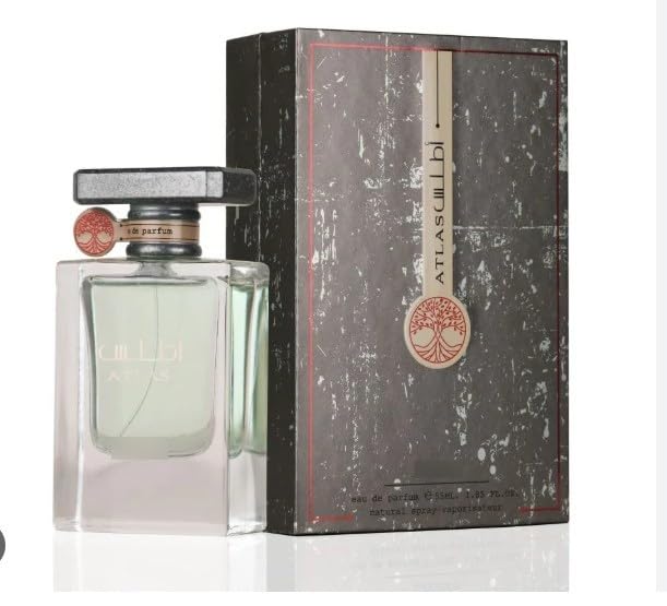 Atlas Eau de Parfum 55 ml Perfume Arabe Unisex Fresco + Atomizador recargable