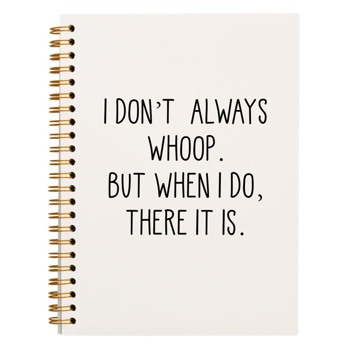 hold fizz Funny Office Notebooks for Work, Sarcastic Gifts, I Don't Always Whoop Sign, Office Desk Accessories, Funny Journal, Office Supplies for Desk, White Spiral Notebook 5.5 x 8.3