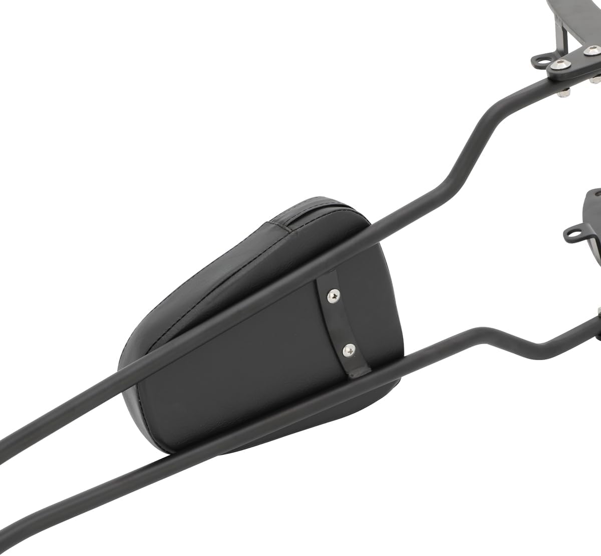 Passenger Tall Sissy Bar Rear Backrest Pad for Yamaha Virago 400 535 XV400 XV535 All Years, Black