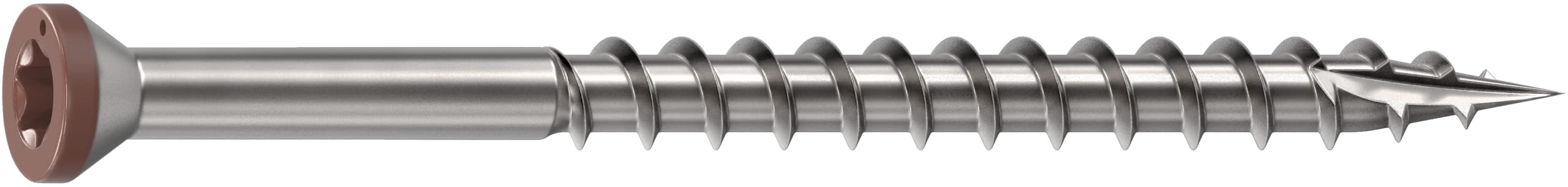 CAMO Premium Trim Screws 1-5/8" #8 316 Stainless Steel (100 ct, Brown)