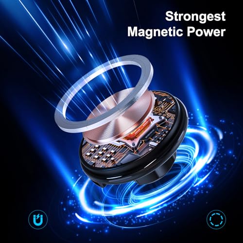Image of for Qi2 15W Magsafe Car Cup Holder Charger [Heat Restriction], Magnetic Cup Holder Phone Mount Wireless Charger, Fast Charging for iPhone 17 to12 Series[with 30W PD3.0&QC4.0 Car Adapter]