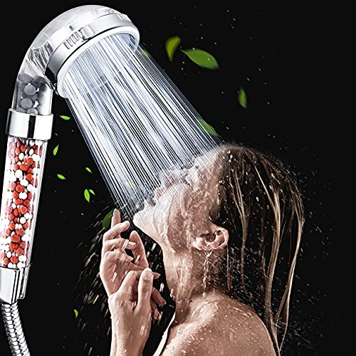 Nosame Shower Head, Filter Filtration High Pressure Water Saving 3 Mode Function Spray Handheld Showerheads For Dry Skin & Hair #TOP6
