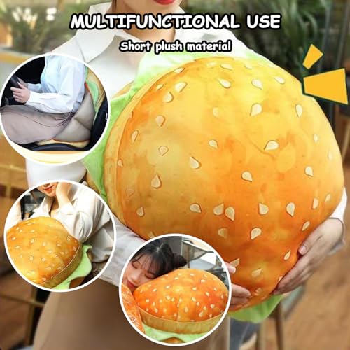 Coussin hamburger farci 40 cm oreiller cheeseburger 3D