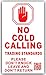 Produktbild 1 x unter Klingeln,, unten knocker-hand design-no Cold Callers, Verkäufer Calling ACHTUNG House sticker-50 X 87 mm-red auf white-self selbstklebendem Vinyl Tür oder externe Fenster Schild