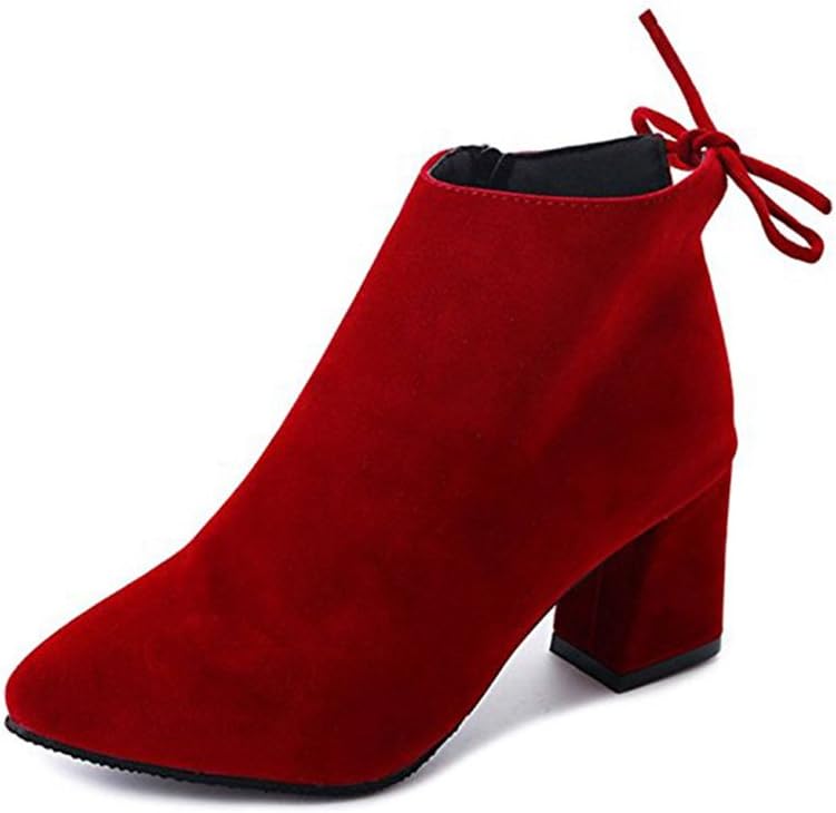 Da Ben Tai Ladies Fashion Pointed High-Heeled Boots Suede Leather Boots with Thick