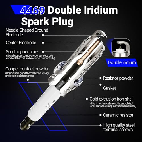 Image of UF551 Ignition Coil & 4469 Double Iridium Spark Plug OE# GN10247 22448ZE00A | Fits for Nissan Armada 2007-2015, 2008-2012 Pathfinder, 2008-15 TITAN, 2012-15 NV2500 NV3500 /2007-10 INFINITI QX56 OE# C1672