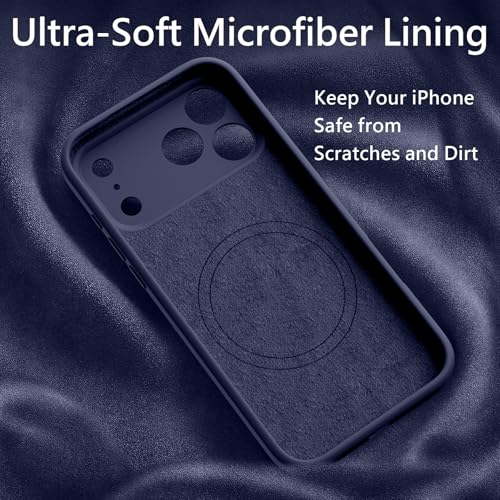 Image of FireNova Magnetic for iPhone 17 Pro Case, Compatible with MagSafe, [Integrated Silicone Camera Control Button] [Camera Protection] Anti-Scratch Microfiber Lining Phone Case, 6.3 inch, Navy Blue