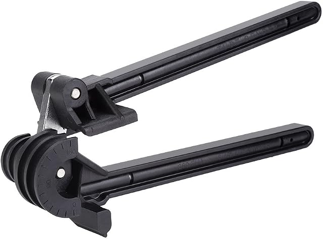 Tube Bender - 0-180 Degrees Pipe Bender for 3/16in 1/4in 5/16in 3/8in, 4 in 1 Pipe Tubing Bender Heavy Duty Bending Tool for Copper Aluminum Tubes