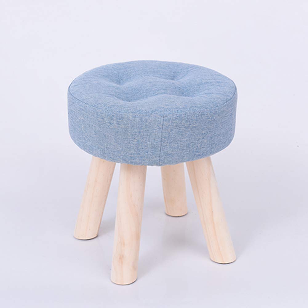 Pouf ottoman repose-pieds bleu pour optimiser les petits espaces