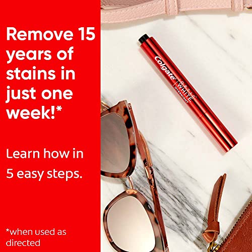 Colgate Optic White Overnight Teeth Whitening Pen, Teeth Stain Remover to Whiten Teeth, 35 Nightly Treatments, 0.08 Fl Oz 2 Colgate Optic White Overnight Teeth Whitening Pen, Teeth Stain Remover to Whiten Teeth, 35 Nightly Treatments, 0.08 Fl Oz