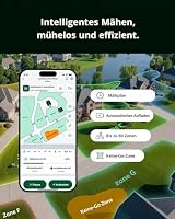 Lymow One Plus Mähroboter ohne Begrenzungskabel für 4452 m², KI-Hindernisvermeidung, 45° Steigung, SK5-Doppel-Rotationsmesser, Schnitthöhe 30-100 mm, RTK+VSLAM – Ansicht 8