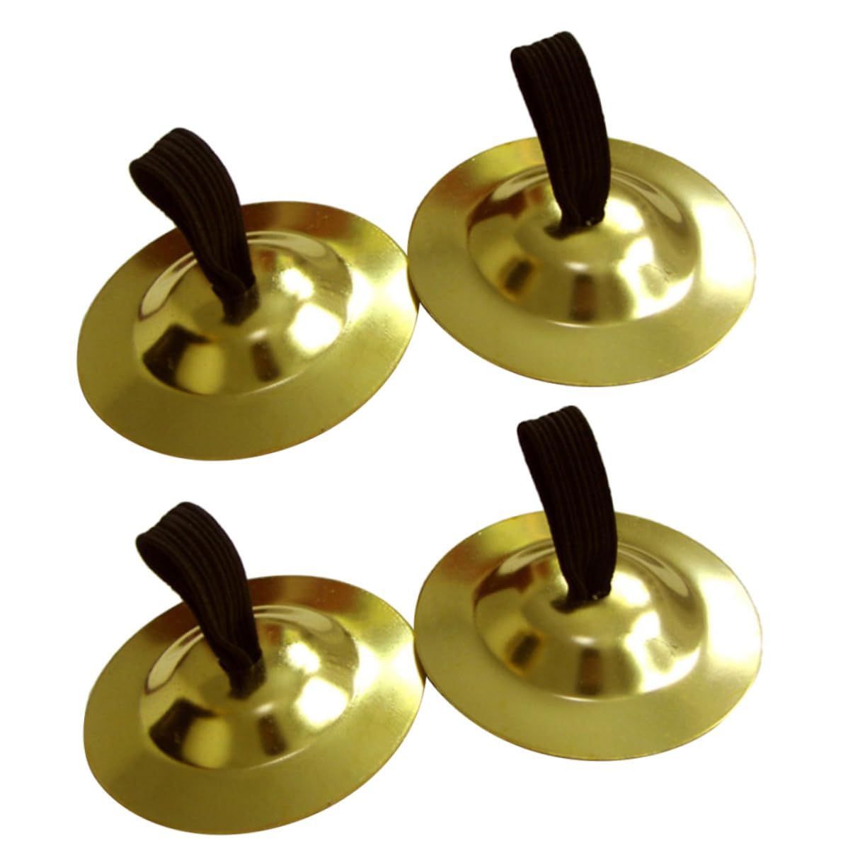 BESPORTBLE 4Pcs Finger Cymbals Durable Dancing Props for Belly Dancing Music Enlightenment Parent Interaction Percussion Instruments for Dance Parties
