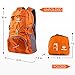 wirarpa Foldable Durable Travel Hiking Backpack 35L Ultra Lightweight Packable Carry On Daypack Unisex for Camping/Outdoor Sports Orange