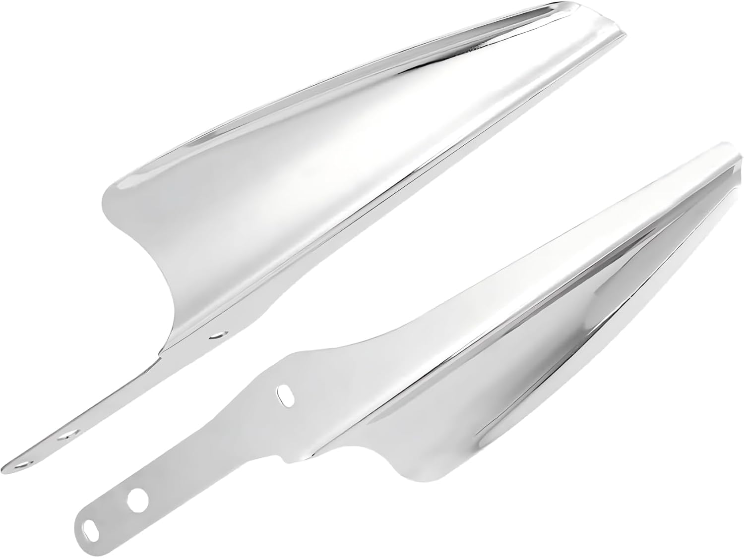 Front Fork Mount Wind Deflectors Windshield for Harley Touring Road King Street Glide Electra Glide FLHT FLHR FLHX 1995-2024 (Chrome)