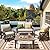 NATURAL EXPRESSIONS Patio Furniture Sets, 4 Pieces Outdoor Furniture Modern Metal Patio Sectional Sofa Conversation Set,2 Motion Rocking Chairs,6.5" Olefin Cushions for Yard,Porch,Poolside
