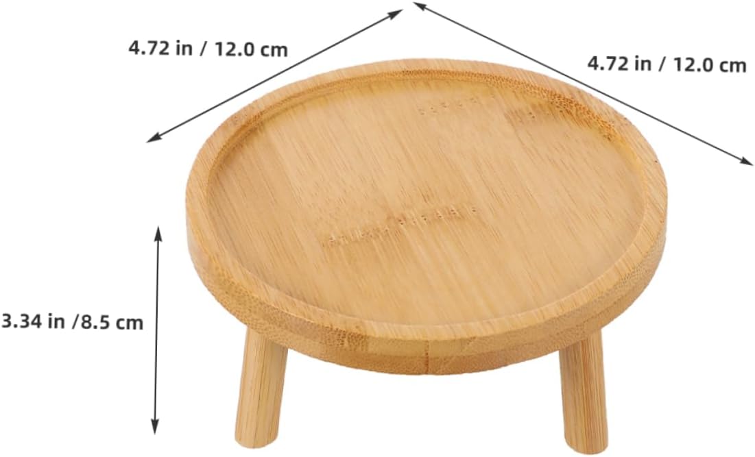 BESPORTBLE 5pcs Wooden Pedestal Plant Stand for Indoor Home Decor Boho Flower Vase Holder Bonsai Pot Stand Rustic Planter Holder