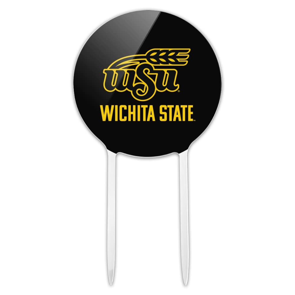 Acrylic Wichita State Secondary Logo Cake Topper Party Decoration for Wedding Anniversary Birthday Graduation