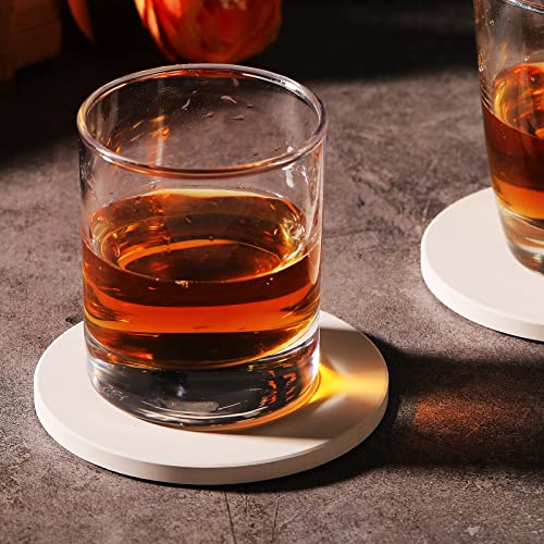 Ceramic Tile For Crafts Coasters, Goh Dodd 24 Pack 4 Inch Blank Coasters Unglazed Ceramic White Tiles With 24 Pack Cork Backing Pads For Painting, Alcohol Ink, Acrylic Pouring, Diy, Mosaics, Round #TOP7