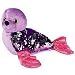 Sequinimals Sequin Plush SEAL~Adorable Stuffed Animal by Reversible Sequins Purple to Silver