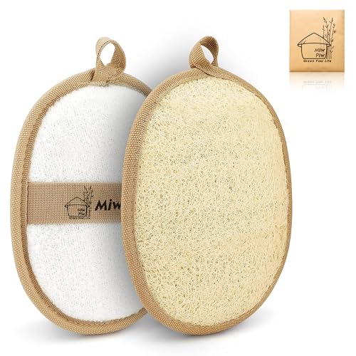 Natural Loofah Exfoliating Body Scrubber, Loofah Bath Sponge, Luffa for