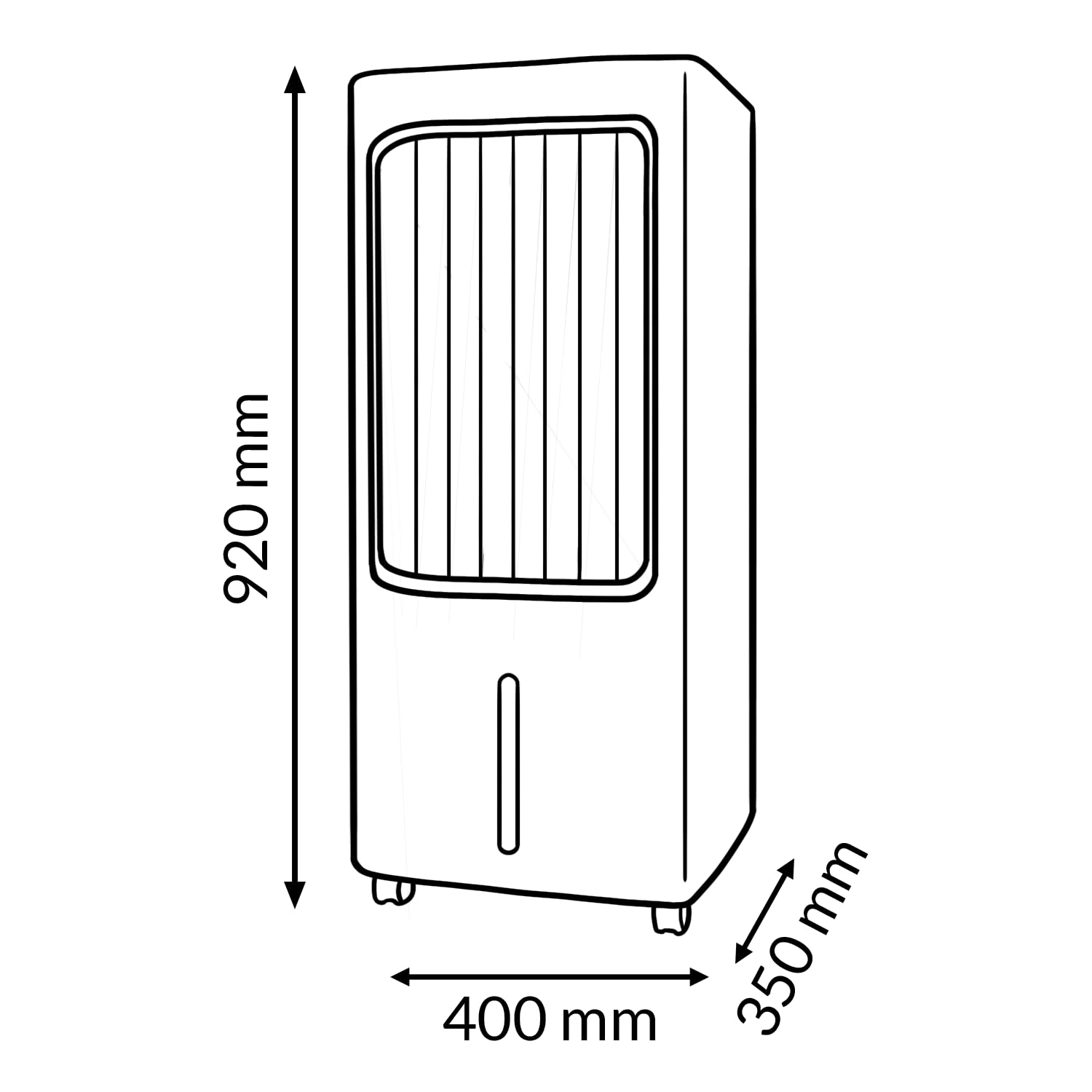 M mimotec - Climatizador Evaporativo Portátil Airmax 4800 m³/h Blanco, enfriador de Aire 30L Control Remoto, Silencioso, 100W, Bajo Consumo, ideal para Hogar, Oficina y Exteriores Cubiertos