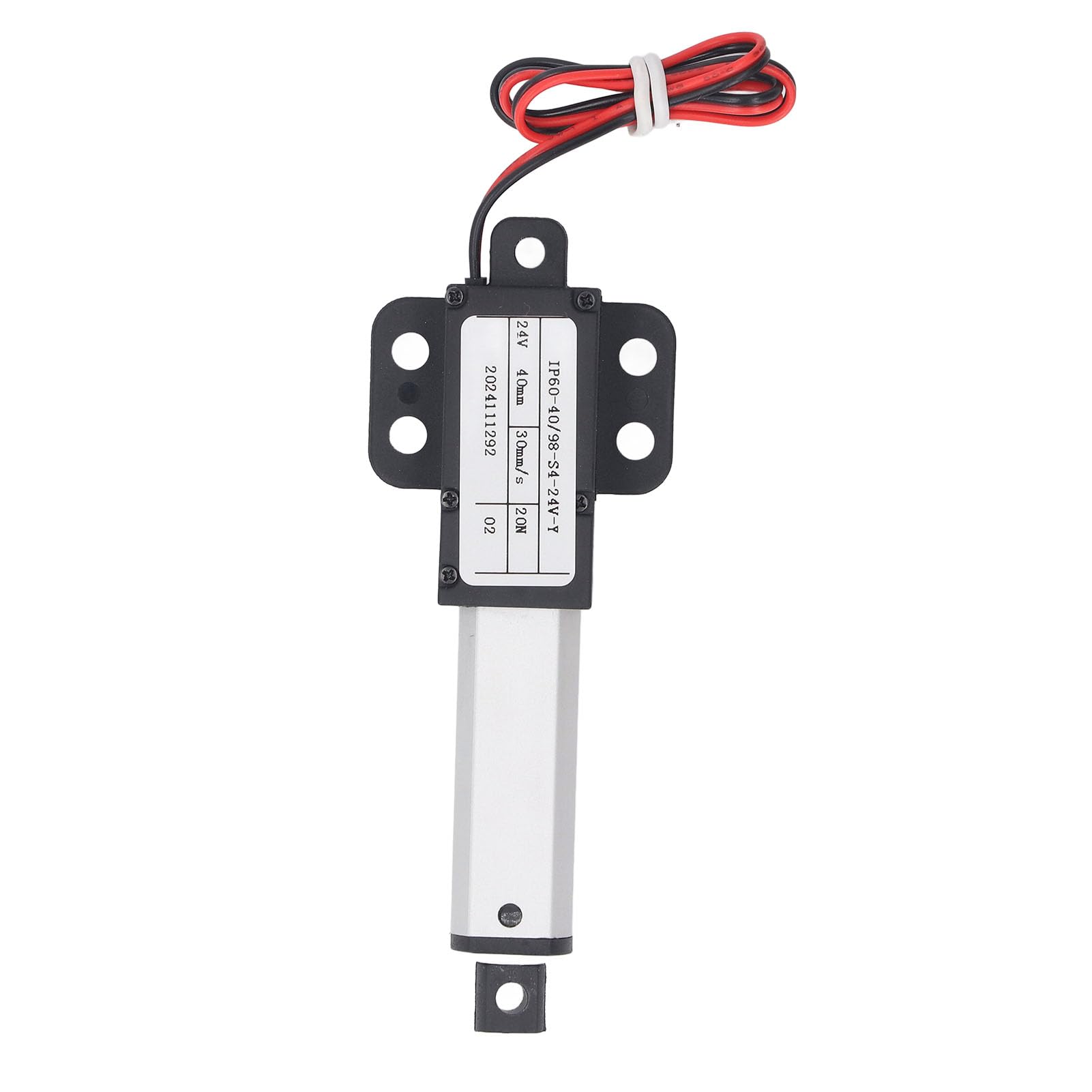 Elektrischer Mini-Linearaktuator, 24 V DC, 50 Mm Hub, 20 N Schub, 30 Mm/s Geschwindigkeit, Linearer Bewegungsaktuator, Mini-Linearaktuator mit Flügel für Lüfterflügel, Schränke