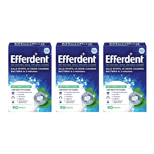 Efferdent Plus Mint Denture Cleanser Tablets 90 Ct (Pack Of 3) #TOP21