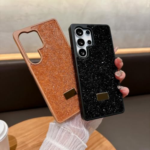 Coque antichoc pour S25 rose avec protection arrière rigide et paillettes éclatantes